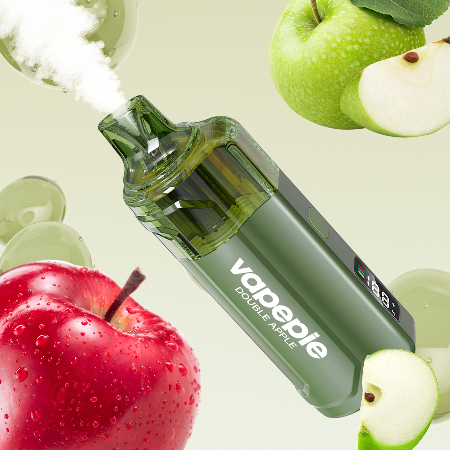 2284a3750b0b1ef4f966660969ac9c75d36a5584.webp Vapepie Crystal Pop 15000 Puffs Double Apple - Image 1